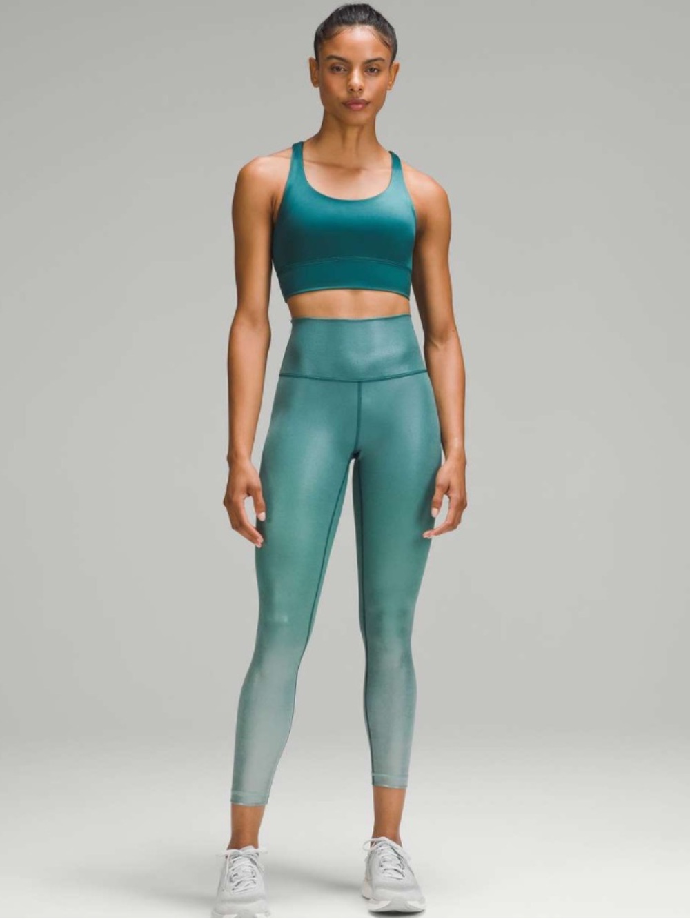 Lululemon Wunder Train High-Rise Gradient Foil Storm Teal Leggings